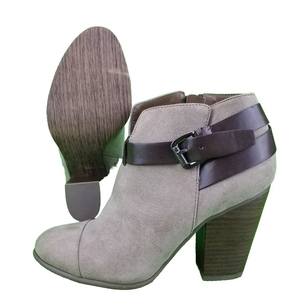 ✅Carlos Santana HARVEST Side Zip Heeled Western Ankle Booties Womens 7.5M Buckle - Picture 5 of 10